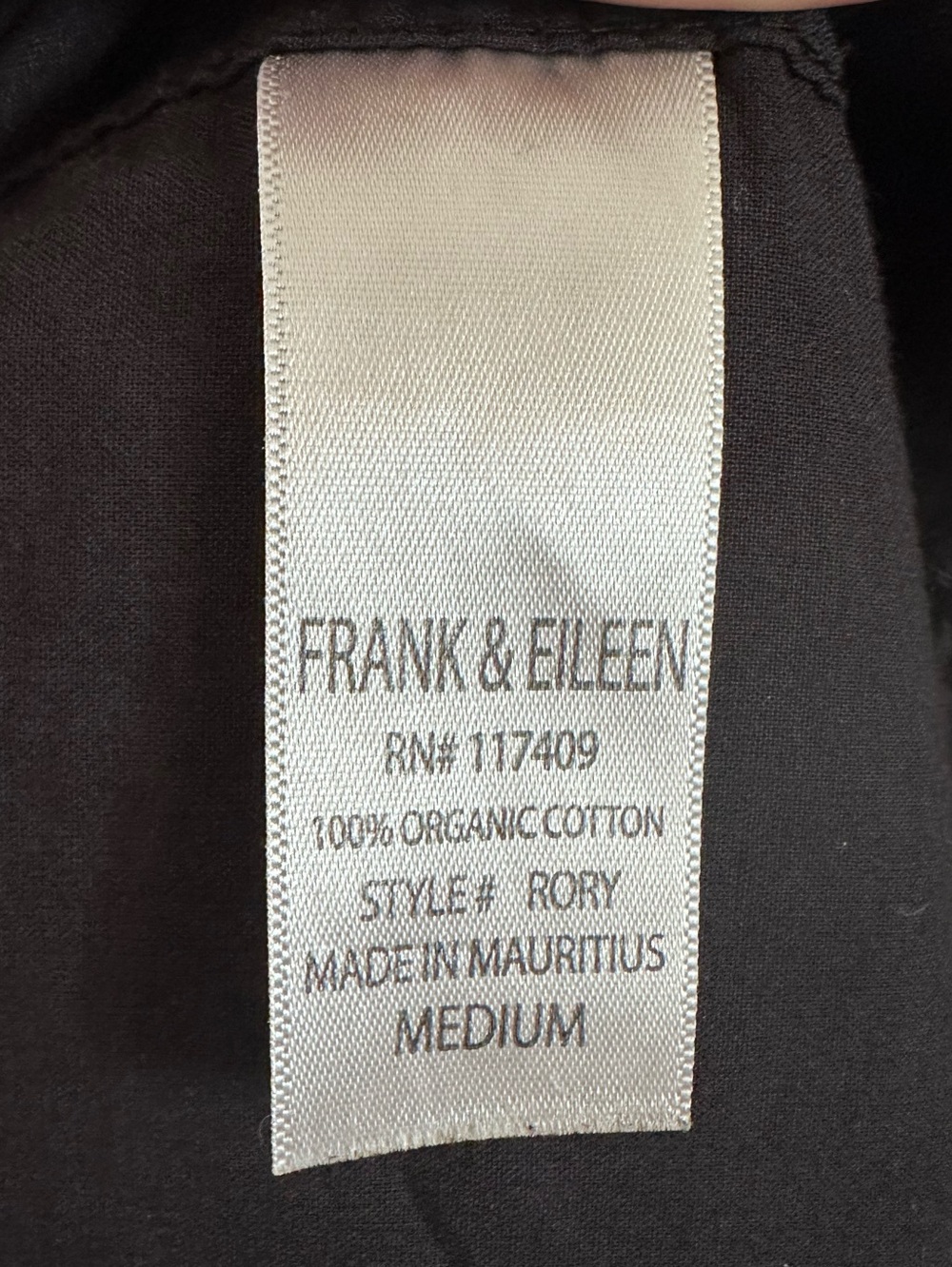 Frank & Eileen Rory Maxi Shirt Dress in Cotton Voile Black Size Medium - Picture 6 of 8